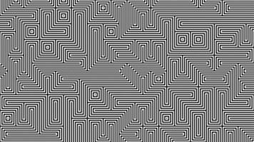 Abstract Maze Like Geometric Optical Illusion Pattern vector