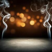 Two smoke coming out of a black background photo