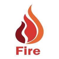 Fire flames logo design on white background vector
