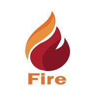 Fire logo design on white background vector