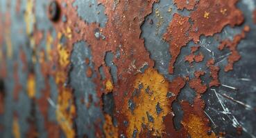 Rusty metal texture background for industrial designs or grunge themes. photo