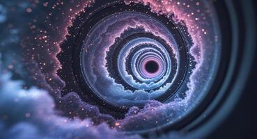 A black hole in the center of a spiral photo