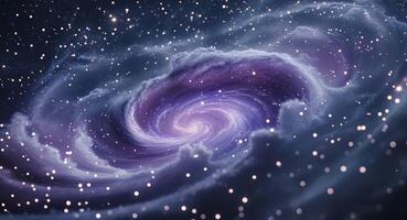 Stunning Cosmic Swirl with Bright Stars and Deep Space Background photo