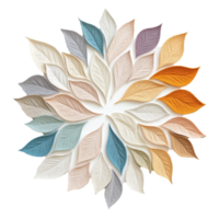 Colorful display of eye shadows arranged in a floral pattern showcasing various shades and textures, creating an artistic representation of beauty products in a studio setting with a black background png