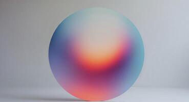 Circular gradient shifting from cozy reds and oranges to refreshing blues and purples. photo