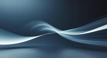 Abstract light waves on a dark background photo