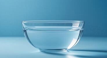 A glass of water sitting on a table photo
