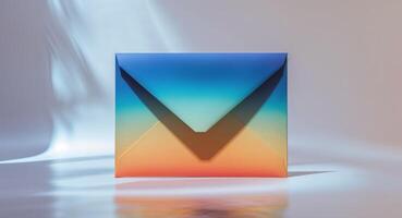 An envelope with a colorful design on it photo