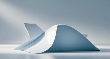 A white paper sculpture sitting on a table photo