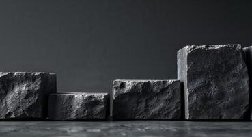 Dark Stone Blocks Texture Background Image photo