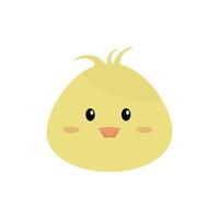 Cute flat bird.Childish illustration of a chicken head on isolated white background. Chicken for design, Easter, graphics, web,greeting cards. vector