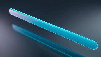 Futuristic Neon Blue Hovering Progress Bar Glowing on Sleek Black Background Loading the Future photo