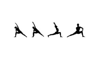Girls Exercise Silhouette Strength vector