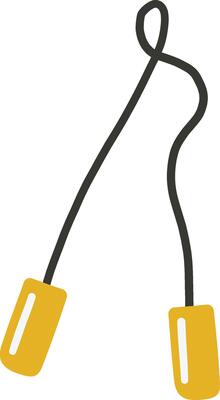 Rope, sport, healthy product, healthy life element, cartoon style,