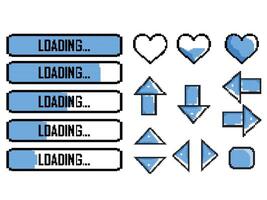 loading icon pixel art vector