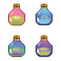 Potion pixel art for game vector