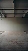 Empty empty room with tiled walls and ceiling photo