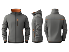 Front side and back views of a jacket png