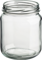 Elegant Transparent Glass Jar for Storing and Displaying Items png
