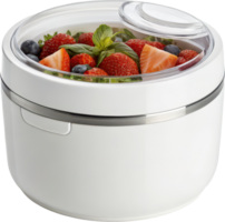 Fresh Sealed Container with Assorted Berries and Yogurt for Healthy Snacking or Meal png