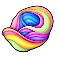a colorful swirl of liquid on a transparent background png