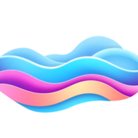 a wave of colorful waves on a transparent background png