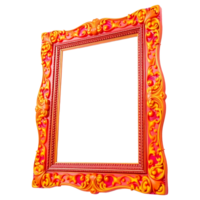 an orange and red frame on a transparent background png