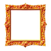 gold frame with ornate transparent background png