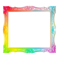 a rainbow colored frame on a transparent background png