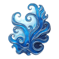 blue swirls on transparent background png