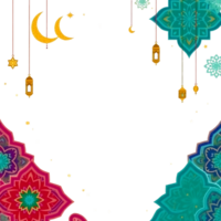 ramadan kareem background with colorful ornaments transparent background png