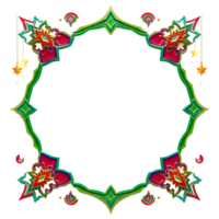 Ornate frame with a red and green design transparent background png