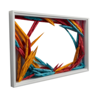Frame with colorful pieces of paper transparent background png