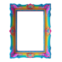 a colorful frame with a pink and blue border transparent background png