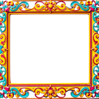 a colorful frame with a colorful design transparent background png