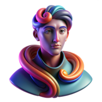 impressive minimalist serene vintage Portrait of an abstract figure composed of swirling colors and shapes, dynamic lighting, psychedelic art style, high resolution high resolution png