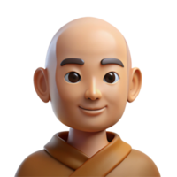 dramatic minimalist beautiful classic Portrait of a serene monk with a shaved head and peaceful expression, soft natural lighting, minimalist style, 4K exclusive png