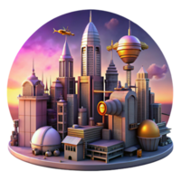 elegant artistic elegant rustic A steampunk cityscape at dusk, towering buildings with intricate clockwork mechanisms, airships navigating the sky, vibrant orange and purple sunset, Art Deco style... png