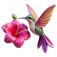 magnificent artistic extraordinary minimalist A tiny hummingbird hovering near a vibrant fuchsia flower, intricate details, soft focus, warm morning light, Art Nouveau style high resolution premium png