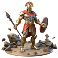 elegant modern beautiful vintage Ares, God of War, standing victorious on a battlefield strewn with broken weapons, dramatic chiaroscuro lighting, Renaissance style high resolution high resolution png