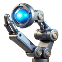 stunning rustic stunning creative A chrome robotic arm delicately holding a glowing orb of data, intricate circuitry visible beneath its polished surface, lit by a single spotlight from above,... png