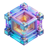 magnificent traditional wonderful abstract A transparent quantum computer processing information, complex geometric shapes forming and dissolving within, vibrant neon colors, abstract style... png