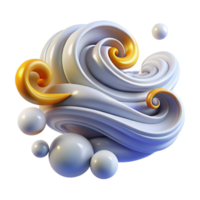 extraordinary contemporary magnificent minimalist A dynamic, abstract representation of wind, visualized as swirling particles and flowing lines, illuminated by sunlight filtering through clouds,... png