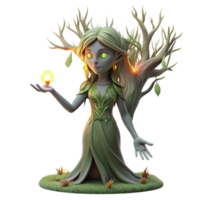 beautiful rustic dramatic rustic A lone, ethereal dryad emerging from a glowing willow tree, her skin crafted from bark and moss, eyes glowing with faerie fire.... png
