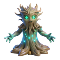 vibrant abstract extraordinary abstract An ancient tree spirit with bark made of flowing rivers and leaves of shimmering starlight, soft bioluminescent lighting, Art Deco style high resolution... png