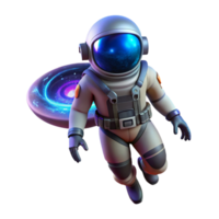elegant contemporary elegant rustic A lone astronaut, clad in a bioluminescent spacesuit, floats in the void, illuminated by a distant nebula, his helmet reflecting a swirling galaxy.... png