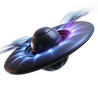 elegant vintage wonderful classic A sleek, black spaceship, cloaked in a shimmering energy field, emerges from a wormhole, illuminated by the distorted light of the portal.... png