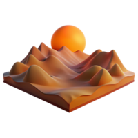 magnificent rustic dramatic minimalist A desert landscape at sunset, warm orange light, desolate atmosphere, landscape photography style exclusive 4K png