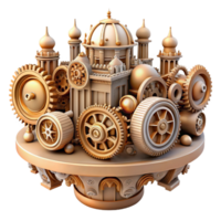 extraordinary minimalist extraordinary minimalist An intricate clockwork city with moving gears and cogs, steampunk, fantasy, illustration, high resolution premium png