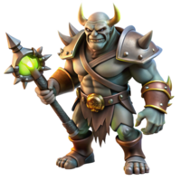 beautiful rustic stunning creative A fierce orc chieftain wearing elaborate bone armor, wielding a glowing obsidian axe, dramatic chiaroscuro lighting, Frank Frazetta style authentic original png